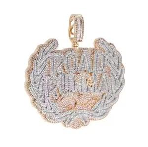 Pendentif Hip Hop en Moissanite de Qualité Supérieure pour Hommes avec Lettre Personnalisée, Sertissage Iced Out, Meilleur Prix du Marché - Product Image 2
