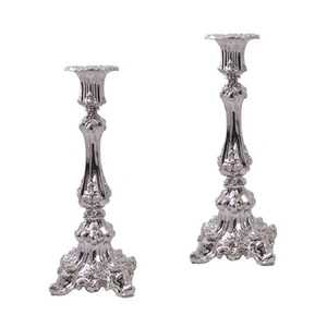 Wholesale Luxury <b>Silver</b> Plated Metal Pillar <b>Lantern</b> Elegant Geometric Design Handmade Eco-Friendly Valentine's Day Durable Heat - Product Image 4