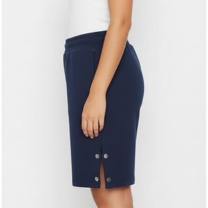 New Wholesale Summer Casual Wear Women's Shorts Custom Silk Screen Printed Logo 100% Cotton Solid Color High Breathable High - Product Image 2