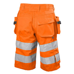 Men Hi Vis Construction Reflective Tape Shorts 100% Cotton Quick Dry Safety Cargo Multi Pockets <b>Working</b> Safety Shorts - Product Image 2