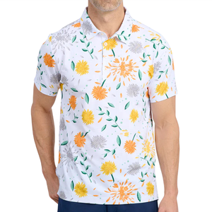 Cuello estampado Extended Premium Logo manga Polo poliéster sólido personalizado ropa de hombre Golf camisa ropa Tops - Product Image 1