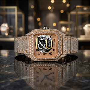 Montre classique en acier inoxydable de luxe style arabe avec diamants VVS et moissanite, cadran carré pavé, mouvement automatique, pour homme, style hip-hop - Product Image 1