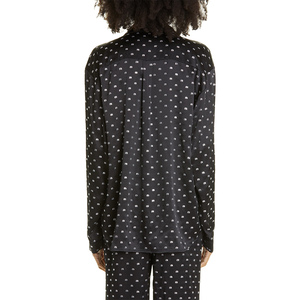 Pijamas de Algodón de Alta Calidad para Mujer, Conjunto de 2 Piezas, Ropa de Dormir Informal para el Hogar, Color Negro - Product Image 5