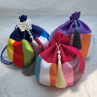 Pochette porte-bonheur coréenne traditionnelle en polyester écologique, sac cadeau pour mariage, fête, souvenir, événement
