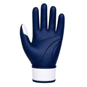 Nouveauté 2026 – Gants de frappeur de baseball en cuir véritable personnalisés, vente en gros, OEM, durables, blancs et bleus, pour équipes de softball, unisexes - Product Image 3