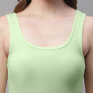 Camiseta sin mangas informal de encaje para mujer, algodón/poliéster, diseño de logotipo personalizado, transpirable, de secado rápido, servicio OEM, gran venta - Product Image 6