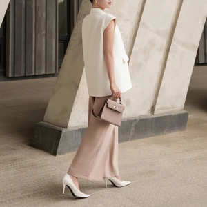 Pantalon de maternité droit pour femme, taille élastique, respirant, ample, décontracté, idéal pour l'été et le bureau - Product Image 1