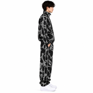 Conjunto Deportivo para Hombre, Chaqueta de Forro Polar con Cierre y Pantalones Jogger, Color Negro y Gris, con Ribete en Contraste, Secado Rápido, Transpirable, Corte Holgado - Product Image 4