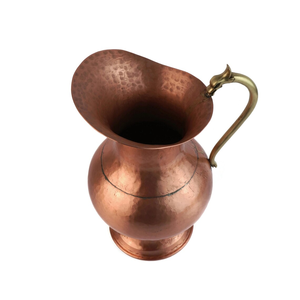 Pichet à eau en cuivre avec poignée en laiton en forme de dragon, pichet de service vintage, carafe décorative traditionnelle pour la maison et l'hôtel - Product Image 6