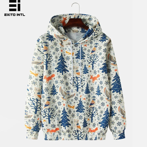 Sudaderas con Capucha Sublimadas para Hombre, 100% Algodón, Transpirables y Duraderas, con Logotipo Personalizado, Precio al por Mayor, Corte Holgado, Tela de Felpa - Product Image 1