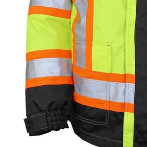 Chaqueta de Seguridad Impermeable 3 en 1 de Alta Visibilidad para Hombre, Chaleco de Trabajo de Invierno con Cinta Reflectante, Personalizable con Logotipo, OEM Disponible - Product Image 4