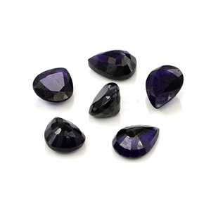 Saphirs bleus naturels de Bangkok, taille poire calibrée 8x10mm, pierres précieuses de saphir bleu naturel facettées pour la création de bijoux - Product Image 3