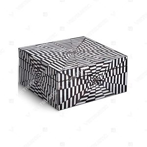 Colección de Accesorios para el Hogar OTTICO Premium con Incrustaciones Ópticas de Madreperla en Blanco y Negro: Mesa Auxiliar, Marco de Fotos y Caja de Almacenamiento - Product Image 5