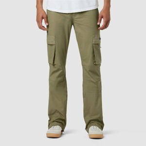 กางเกงคาร์โก้ Olive Cargo Kick Cargo Pants เอวสูง ทรงขาบาน มีกระเป๋าอเนกประสงค์ เหมาะสำหรับผู้ชายใส่ลำลอง - Product Image 1