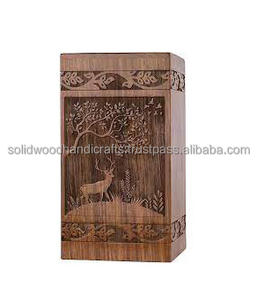 Urnas de cremación de madera de nuevo diseño para urnas de madera para adultos Urnas funerarias Tamaño personalizado Suministros funerarios - Product Image 3