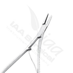 Pinza Porta Agujas Olsen Manual de Alta Calidad, Tijeras de 17cm, Instrumentos Quirúrgicos de Acero Inoxidable, Porta Agujas de Sutura, CE - Product Image 5