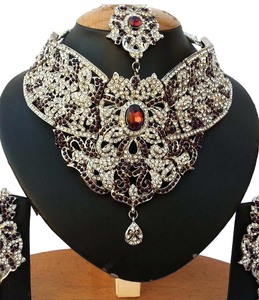 Luxury Color Bridal Necklace Set Women Zircon Flower Vintage <b>Wedding</b> Engagement Gift Jewelry Brides <b>Accessories</b> - Product Image 2