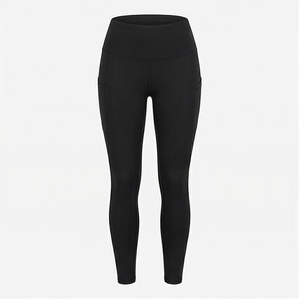 Ensemble de yoga 2 pièces North Approach, fermeture éclair intégrale sur le devant, noir uni, tissu respirant, vêtements de sport pour femmes - Product Image 1