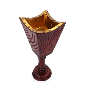 Brûleur à Bakhoor artisanal en bois d'acacia avec doublure en laiton, décoration d'intérieur arabe, cadeau de Ramadan, Bela Artisan - Product Image 1