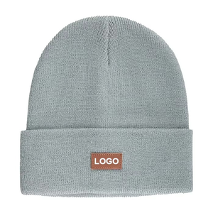 Hot Sale <b>Plain</b> Image Style Outdoor Beanie <b>Caps</b> for Men Women Winter Warm Knitted Sports Hat Custom Logo Reasonable Price - Product Image 4