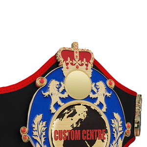 Cinturón del Campeonato Mundial de la WWE con Corona Dorada y Emblema de Globo, Cinturón de Cuero Rojo y Negro de Primera Calidad para Eventos Deportivos - Product Image 3