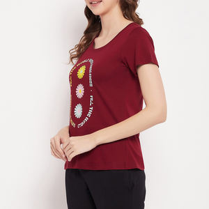 Vente en gros de t-shirts pour femmes personnalisés, unis et vierges, nouvelle collection, grandes tailles, t-shirts unis à manches courtes pour femmes, service OEM - Product Image 3