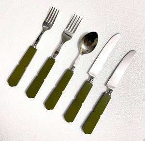 Ensemble de couverts en acier inoxydable avec manche en résine verte, finition miroir, durable, fourchette, cuillère, couteau pour mariage, vaisselle, outils de table - Product Image 2