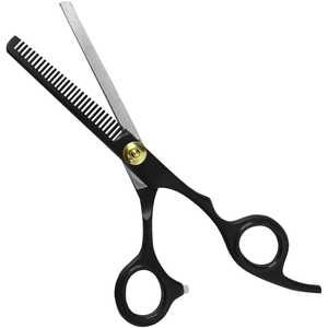 Ciseaux professionnels pour cheveux de 6,0 pouces, ciseaux à effiler à dents en V, ciseaux de coiffure en acier japonais à pointe droite et arrondie - Product Image 2