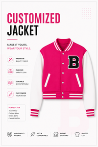 OEM Custom Unisex Breathable Winter Varsity Letterman Baseball College Jacket 100% Cotton Stand Collar <b>Covered</b> <b>Button</b> Closure - Product Image 2