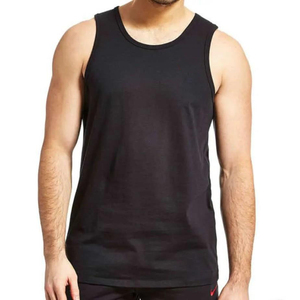 Débardeur minimaliste pour homme, chemise blanche sans manches polyvalente, en coton peigné de haute qualité, indispensable au quotidien - Product Image 1