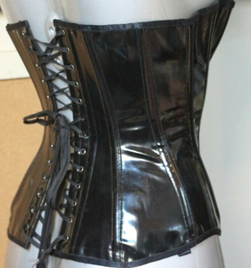 Purple <b>Leather</b> Corset Women Firm Control Shaper Hook-and-Eye Closure Daily Wear Adult Size - Product Image 3