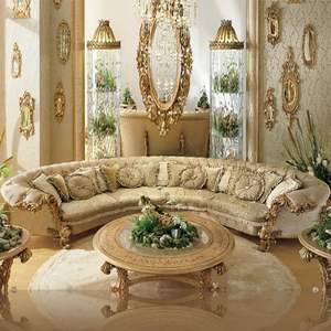 Juego de Sofás Seccionales Europeos de Lujo Langham con Mesa de Madera, Diseño Tradicional Ecológico y Duradero para Sala de Estar y Uso en Hoteles - Product Image 2