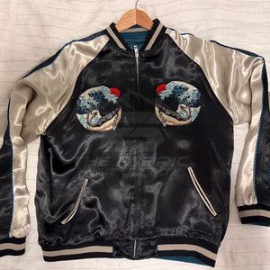 Chaqueta Sukajan Clásica de Satén Bordado de Primera Calidad, Diseño Reversible, Ligera y Cómoda para Hombre - Product Image 2