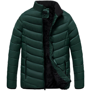 Safari <b>Jacket</b> Plus Size <b>Velvet</b> Large Lapel Woven Casual Autumn Zipper Closure for <b>Men</b> - Product Image 5