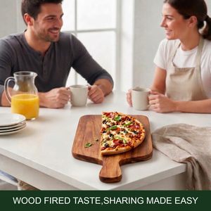 KHATI <b>HOUSE</b> Wooden Chopping Board Acacia Wood Rectangle Natural Finish Durable Eco Friendly Single Piece Package - Product Image 4