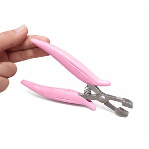Pince professionnelle pour enlever les extensions de cheveux avec étui, usage en salon, poignée rose, prix d'usine OEM - Product Image 2