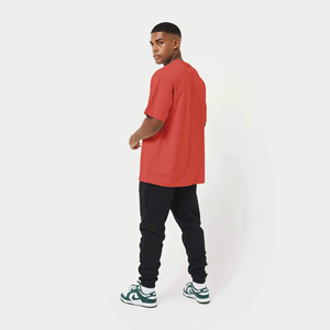 Camiseta de Hombre Oversize de Corte Regular, 100% Algodón Jersey, Cuello Redondo, Manga Corta, Estilo Urbano, Estampado Frontal Sólido, Bajo MOQ - Product Image 5