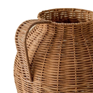 Vase en rotin tressé à la main durable, forme haute classique, brun naturel, fait main, décoratif, pour le marché de gros de l'ameublement - Product Image 2