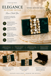 Pochette rectangulaire en résine marbrée verte avec embellissement en strass et perles, sac à main de soirée glamour fait main - Product Image 6