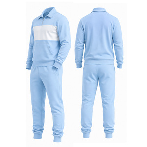 Custom Men Sport Tracksuits OEM Fleece Athletic Training Sets Zip Jacket Jogger <b>Pants</b> Wholesale Gym Wear Manufacturer Sportswear - Product Image 6