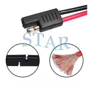 2 cara Trailer Plug, 2Pin Trailer Wiring Harness, 12 "12Gauge 12V 2 Pin cepat terputus kawat Harness SAE kabel konektor - Product Image 6