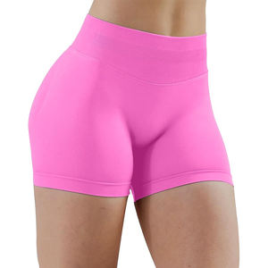 Tummy Control Scrunch Shorts Women's High <b>Waist</b> Yoga Booty Shorts Power Mesh Panel Gym Workout Fitness Wear - Product Image 2