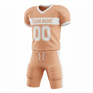 Ensemble d'uniformes de football américain personnalisés, noir et blanc, maillot à col en V, pantalon, homme adulte, toutes saisons, évacuation de l'humidité, impression à l'écran - Product Image 2