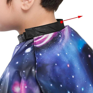 Cape de coiffure Galaxy Print en polyester résistante à l'eau, pour barbier, salon, coupe de cheveux, coiffage, protection, tablier réutilisable - Product Image 6