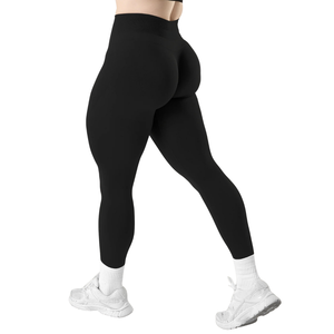 Leggings sans couture taille haute pour femme, effet sculptant fessier, pour entraînement, yoga, extensibles, compression, performance, vêtements de sport - Product Image 2