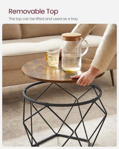 Best Selling <b>Table</b> Coffee Living Room Top <b>Storage</b> Shelf Modern Lift Glass <b>Side</b> End Wood - Product Image 4
