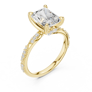 Anillo de Compromiso Aries Jewel con Diamante de Laboratorio de Corte Radiante de 2.5 CT, E VS1, Oro Amarillo de 14K, Certificado IGI, para Bodas y Aniversarios - Product Image 4
