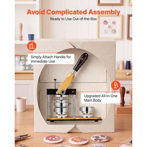 Máquina para Hacer Botones de Metal Sólido de 2.25" / 58 mm con 100 Piezas de Accesorios, Cortador Circular y Libro Mágico - Product Image 5