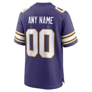 Custom Maroon Gold American Football Jersey V-Neck Short Sleeve Mesh Breathable 100% Polyester Sublimated Print Front Team <b>Name</b> - Product Image 1