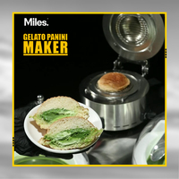 Fabrikpreis Miles Panini-Maker 220V Neu Hochwertige Tisch-Heißpresse für Eiscreme und Hamburger 360 Stück/h Kapazität 304 Edelstahl
